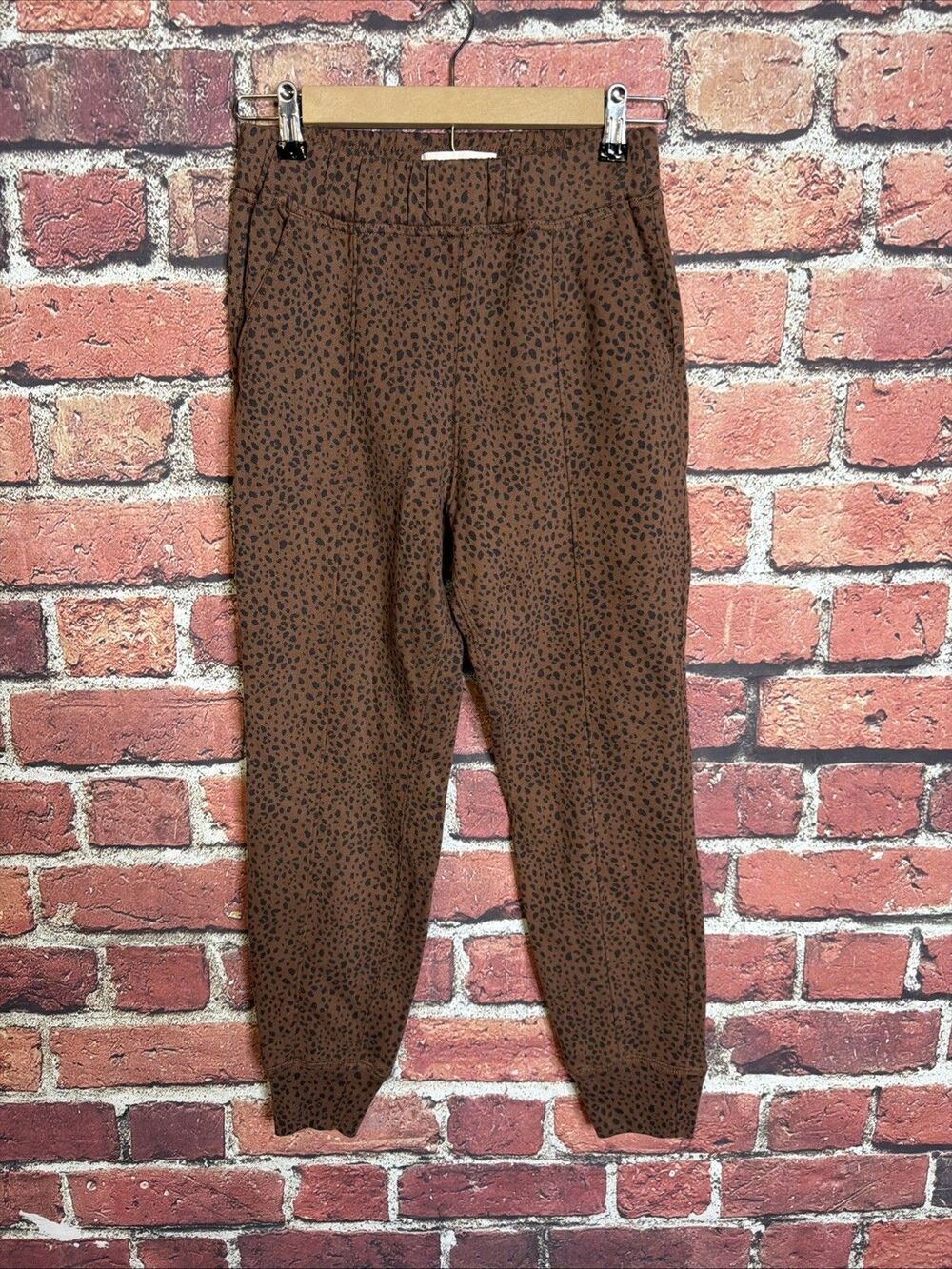 Abercrombie & Fitch Joggers Womens Small Brown Leopard Print Sweatpants